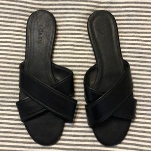 J.Crew Cora criss cross sandal, size 8, black EUC